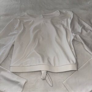 White Drifit Long Sleeve Women's Top